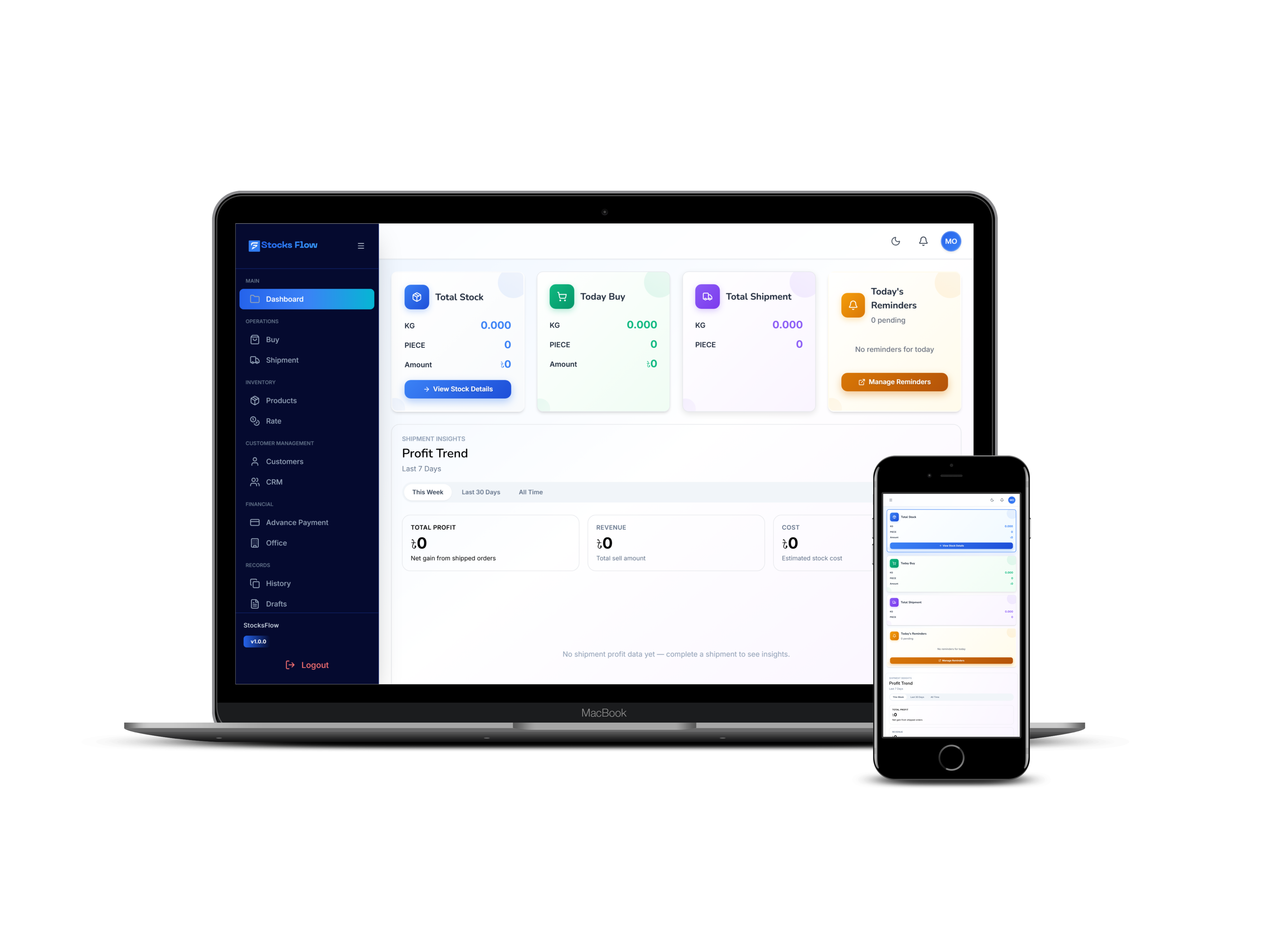 StocksFlow Dashboard